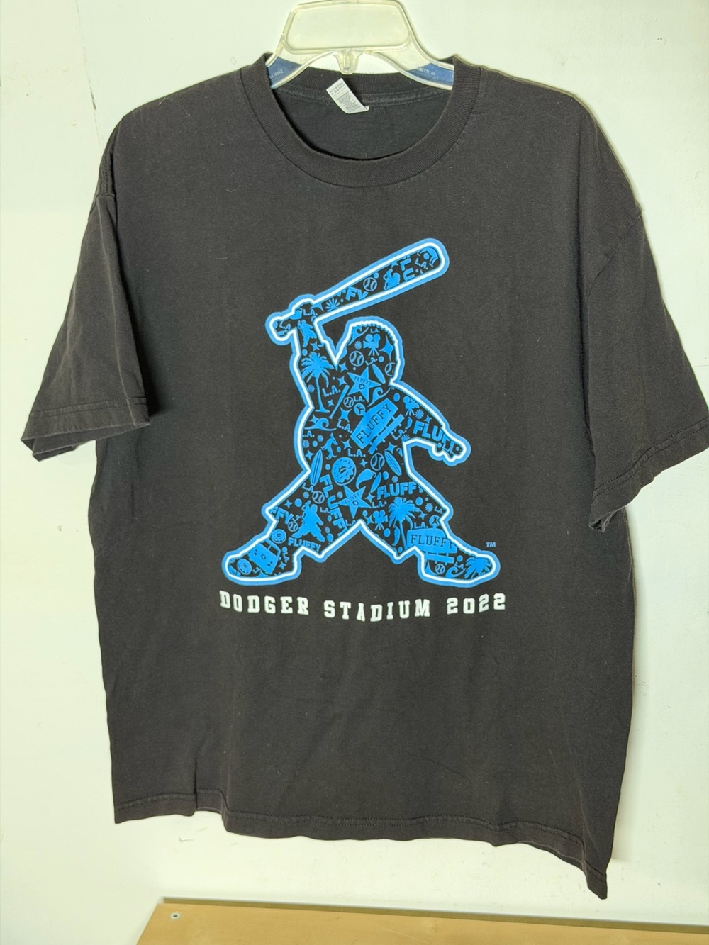 Gabriel Iglesias Fluffy Dodger Stadium 2022 T-Shirt Black Blue XL